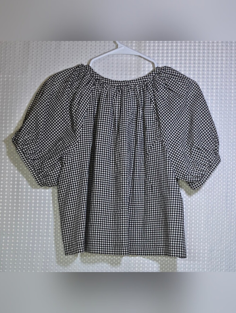 Industry Republic Gingham Puff Sleeve Blouse Cottagecore French Girl NWT SP - Picture 8 of 10
